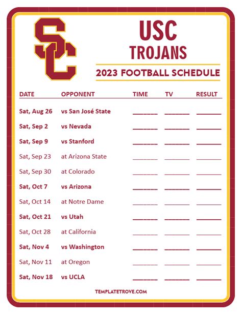 usc game schedule 2023|usc football standings 2023.